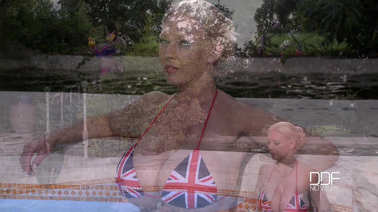 Voluptuous Bikini Vixens Unleash Big Tits in Swimming Pool 
